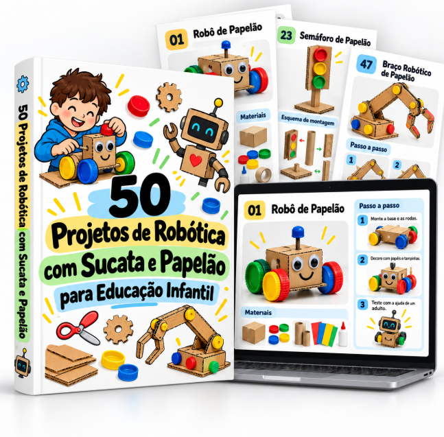 Mockup da biblioteca digital de projetos de robótica