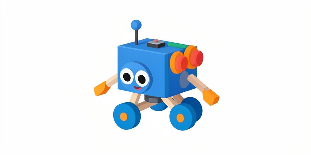Robô caseiro feito com materiais simples